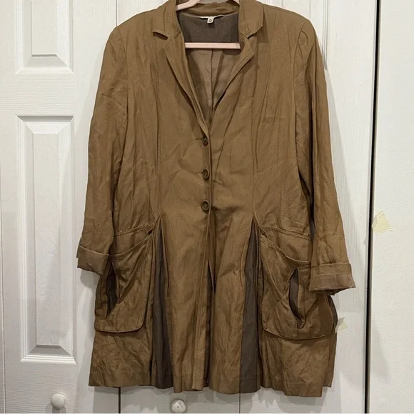 CAbi Tan Treasure Hunter trench coat with Pockets size XL - Picture 6 of 9